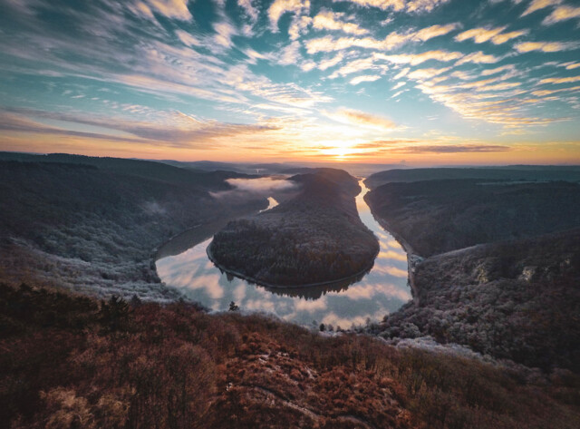 Saarschleife im späten Winter